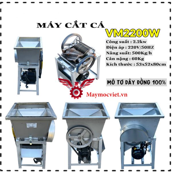 Máy thái cá tươi inox Vinmax 2200W