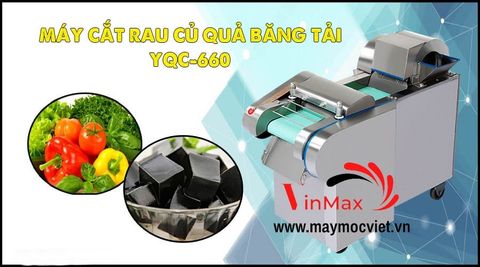 Máy cắt rau củ quả băng tải  Vinmax VMT660