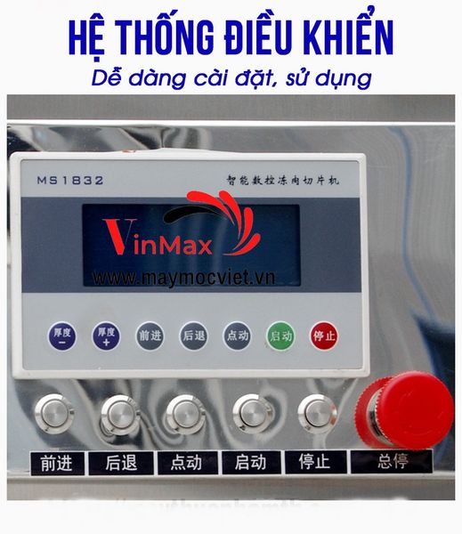 Máy thái thịt đông lạnh công nghiệp 2 cửa Vinmax VMT02