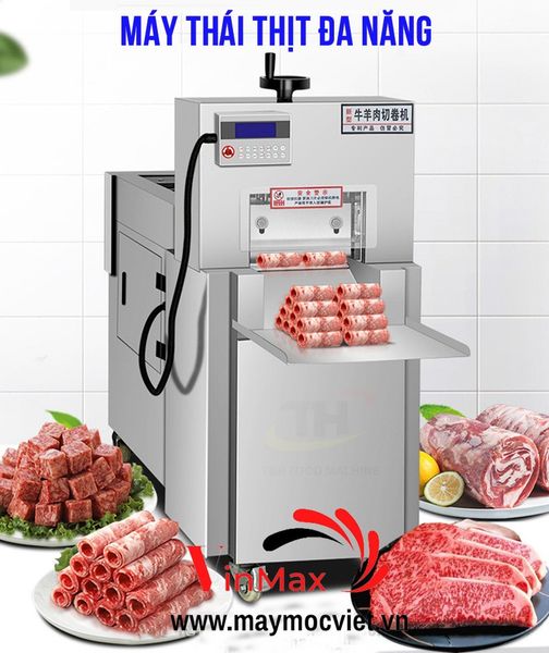 Máy thái thịt đông lạnh công nghiệp 2 cửa Vinmax VMT02