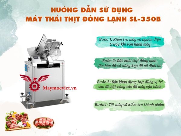 Máy thái thịt đông lạnh tự động Vinmax SL350B
