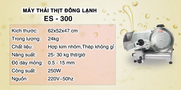 Máy thái thịt đông lạnh, thịt chín ES 300