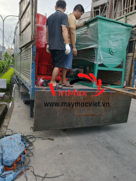 Máy trộn giá thể, nguyên liệu nằm ngang Vinmax TGT350