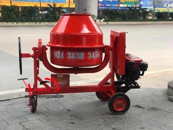 Máy trộn bê tông quả lê 350 lít đầu nổ dầu D8 VMTD350