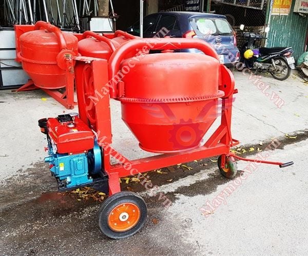 Máy trộn bê tông 350 lít đầu nổ Diesel D8 T350-D
