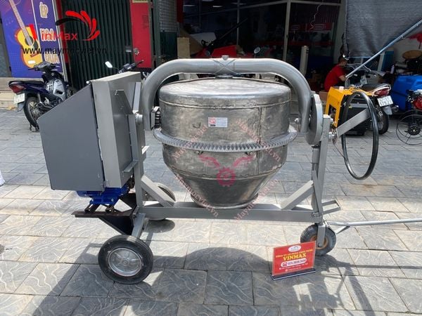 Máy trộn bê tông, máy trộn nguyên liệu inox 304 Vinmax VIN350
