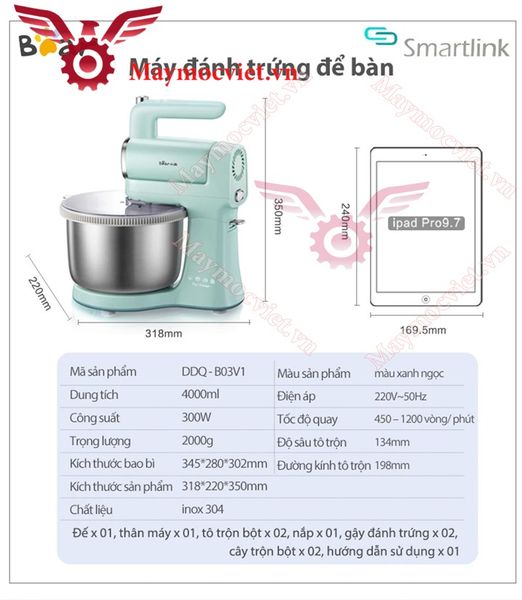 Máy Đánh Trứng và Trộn Bột Bear DDQ-B03V1