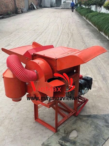 Máy vò lúa mini, máy tuốt lúa động cơ xăng 7.5hp Vinmax VMT75