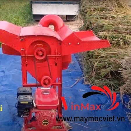 Máy vò lúa mini, máy tuốt lúa động cơ xăng 7.5hp Vinmax VMT75
