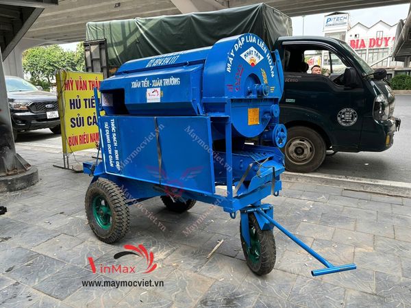 Máy tuốt lúa, vò lúa liên hoàn Nhật Tân NT1200 đầu nổ D10