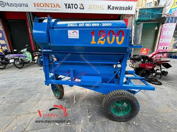 Máy tuốt lúa, vò lúa liên hoàn Nhật Tân NT1200 đầu nổ D10