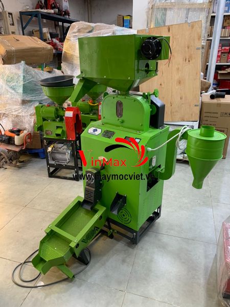 Máy xát gạo đa năng xát trắng, xát lứt phễu lọc tạp chất kèm sàng rung VM350N