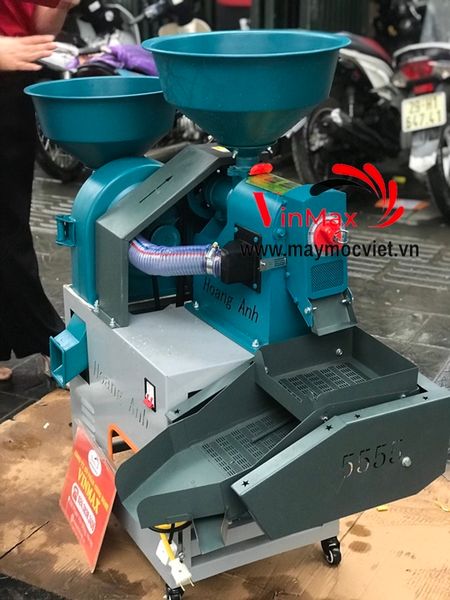 Máy xát gạo hộp kèm lọc sạn sàng rung VMXG5555