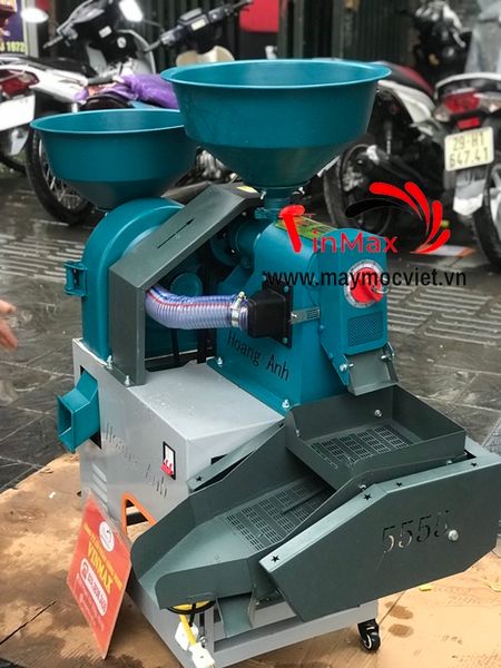 Máy xát gạo hộp kèm lọc sạn sàng rung VMXG5555