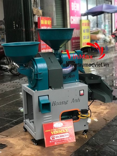 Máy xát gạo hộp kèm lọc sạn sàng rung VMXG5555