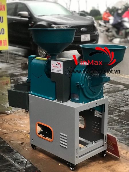 Máy xát gạo hộp kèm lọc sạn sàng rung VMXG5555