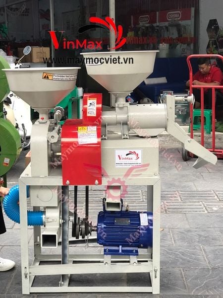 Máy xát gạo liên hoàn mini : xát lứt, xát trắng Vinmax VMLH90