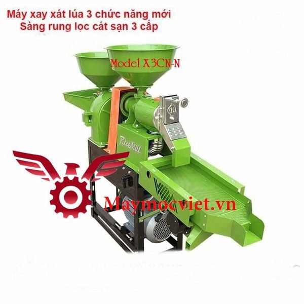 Máy xát gạo đa chức năng kèm sàng rung lọc sạn X3CN-N
