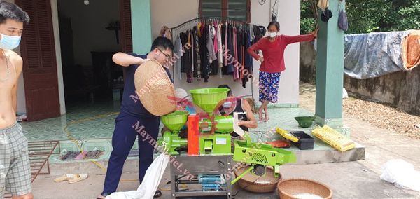 Máy xay xát lúa gạo 3 chức năng xát,nghiền bột, sàng rung 3 cấp X3CN-B