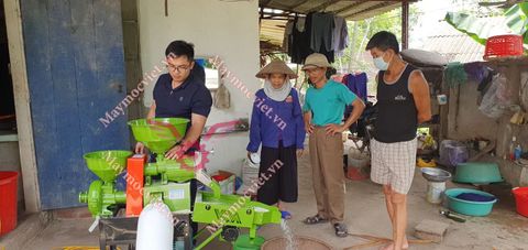 Máy xay xát lúa gạo 3 chức năng xát,nghiền bột, sàng rung 3 cấp X3CN-B