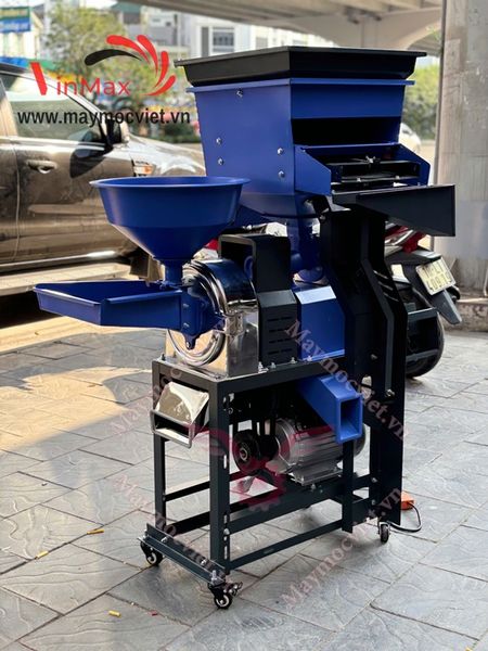 Máy xát gạo lọc tạp chất, lọc sạn sàng rung 3 cấp Turbo TL286Pro