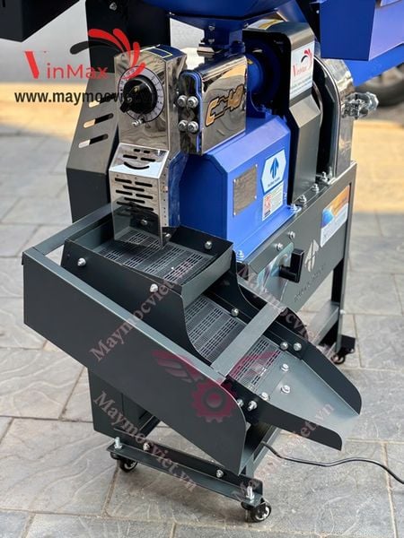 Máy xát gạo lọc tạp chất, lọc sạn sàng rung 3 cấp Turbo TL286Pro