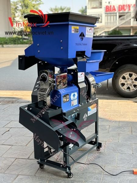 Máy xát gạo lọc tạp chất, lọc sạn sàng rung 3 cấp Turbo TL286Pro