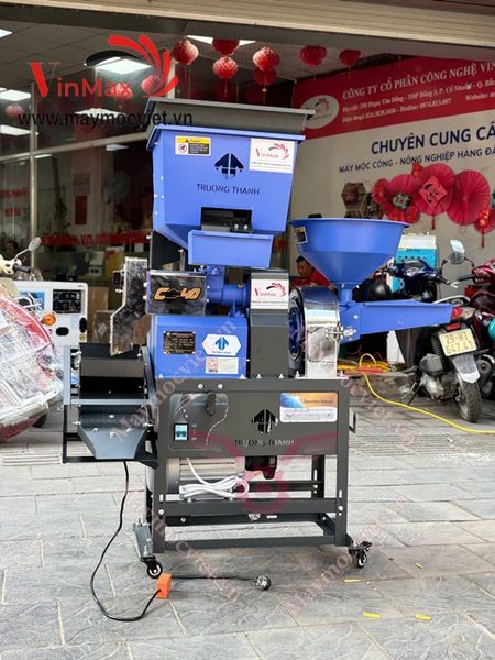 Máy xát gạo lọc tạp chất, lọc sạn sàng rung 3 cấp Turbo TL286Pro