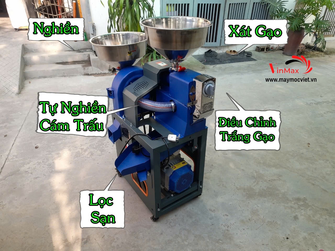 Máy xát gạo hộp mini Toàn Phát TF600 – Vinmax- maymocviet.vn