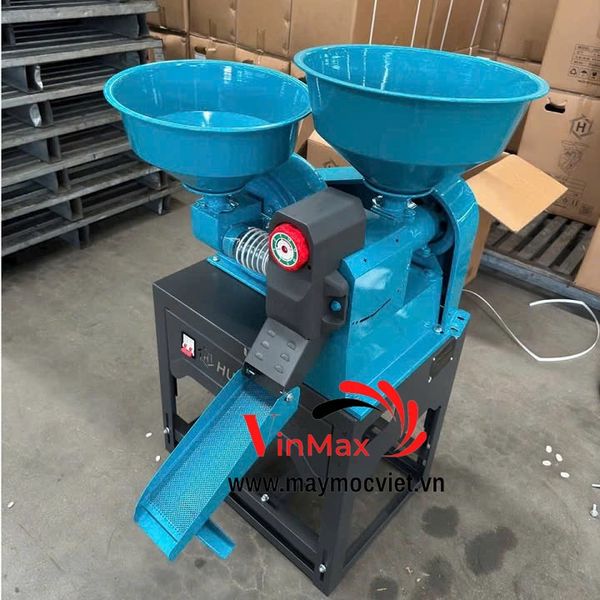 Máy xát gạo đa năng mini Turbo HNF 4JX motor 3kw 1 pha