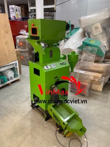 Máy xát gạo đa năng xát trắng, xát lứt phễu lọc tạp chất kèm sàng rung VM350N