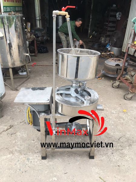 Máy xay bột nước công nghiêp khung inox cối đá VMX300