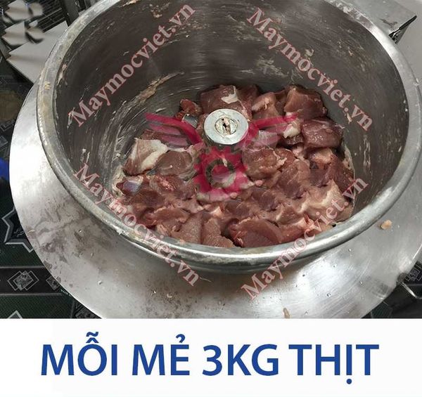 Máy Xay Giò Chả Khung Inox 3KG 2.2Kw bao đá VM XG322