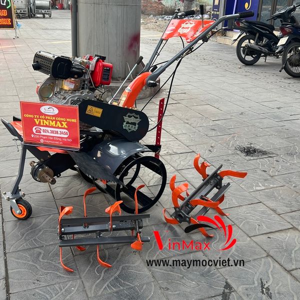 Máy xới đất động cơ dầu Kawa 186 phay cầu trước