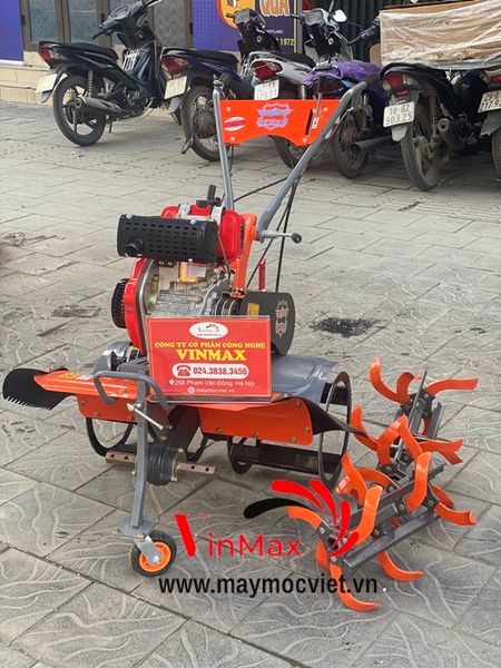 Máy xới đất động cơ dầu Kawa 186 phay cầu trước
