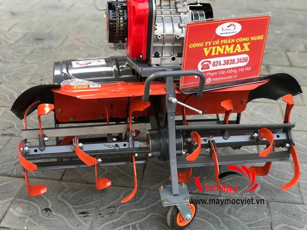 Máy xới đất động cơ dầu Kawa 186 phay cầu trước