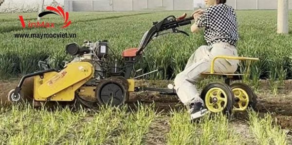 Máy làm đất 4 chức năng trục băm cỏ, sạc cỏ, xới đất, vun luống Turbo TBD500