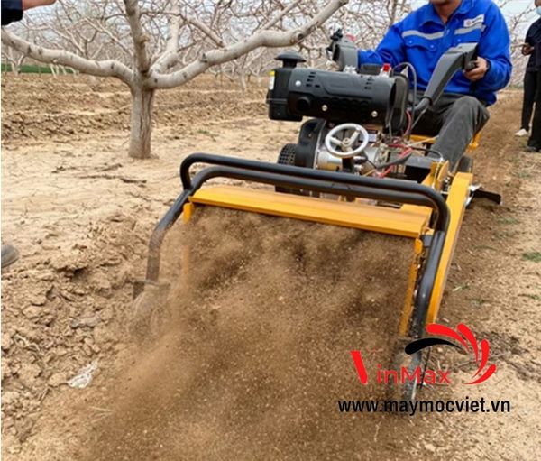 Máy làm đất 4 chức năng trục băm cỏ, sạc cỏ, xới đất, vun luống Turbo TBD500