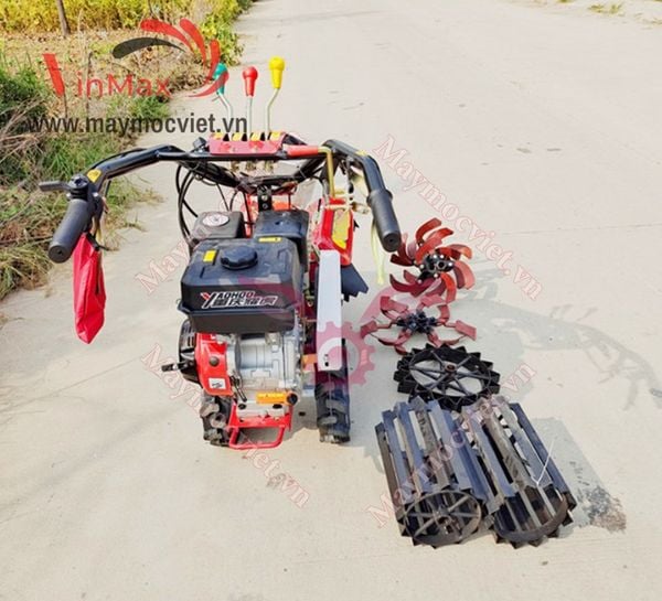 Máy xới đất lên luống tạo rãnh 2 cầu dàn xới trước Kawasaki VMDN700