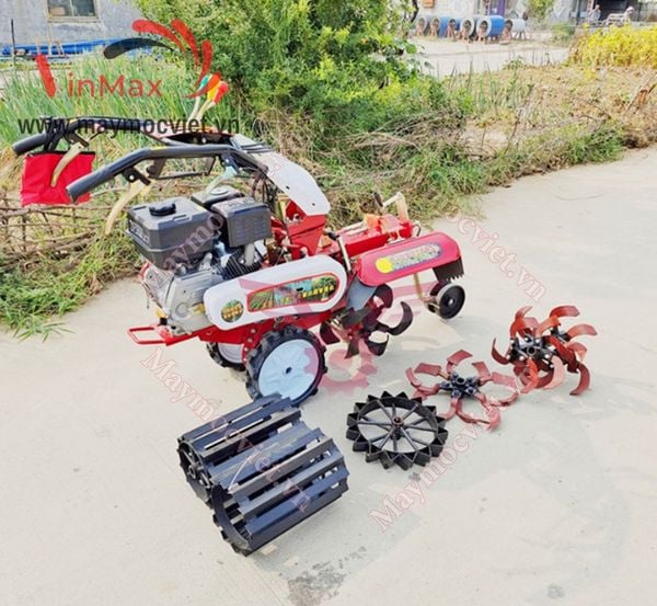 Máy xới đất lên luống tạo rãnh 2 cầu dàn xới trước Kawasaki VMDN700