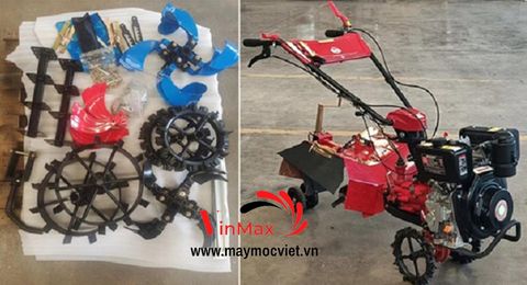 Máy làm đất đa năng phat, tạt, đào đất Trâu Vàng KB178