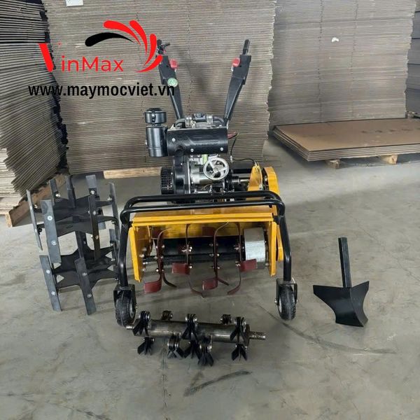 Máy xới đất, lên luống, sạc, băm cỏ đa năng động cơ dầu Turbo TBD173