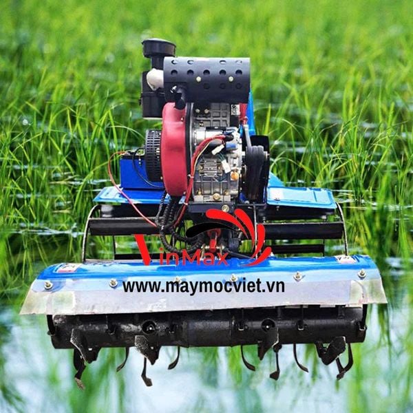 Máy phay, máy bừa ruộng nước chạy dầu Turbo TBX195