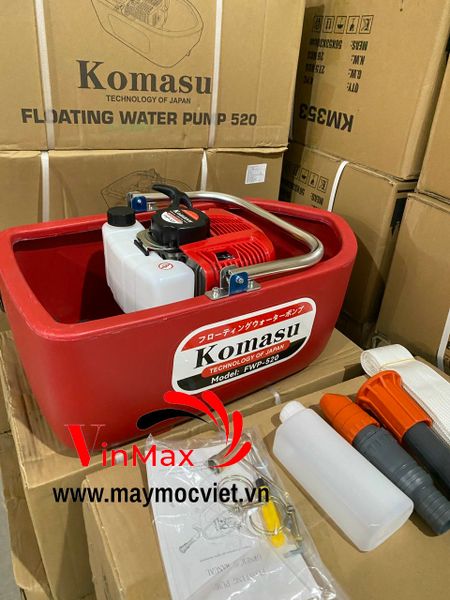 Máy bơm xuồng, máy bơm thả nổi chạy xăng 2 kỳ KOMASU FWP520