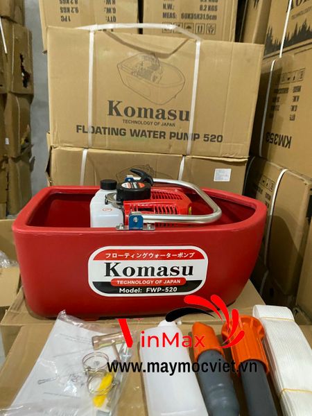 Máy bơm xuồng, máy bơm thả nổi chạy xăng 2 kỳ KOMASU FWP520