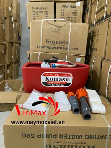 Máy bơm xuồng, máy bơm thả nổi chạy xăng 2 kỳ KOMASU FWP520