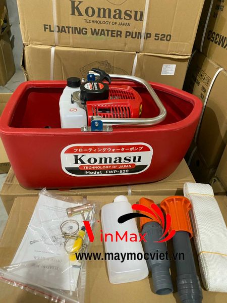 Máy bơm xuồng, máy bơm thả nổi chạy xăng 2 kỳ KOMASU FWP520