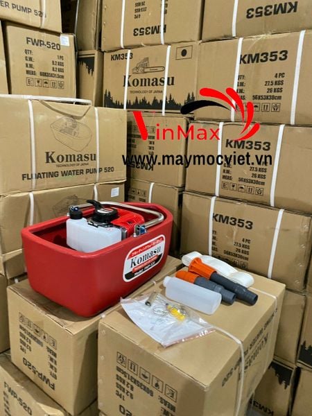 Máy bơm xuồng, máy bơm thả nổi chạy xăng 2 kỳ KOMASU FWP520