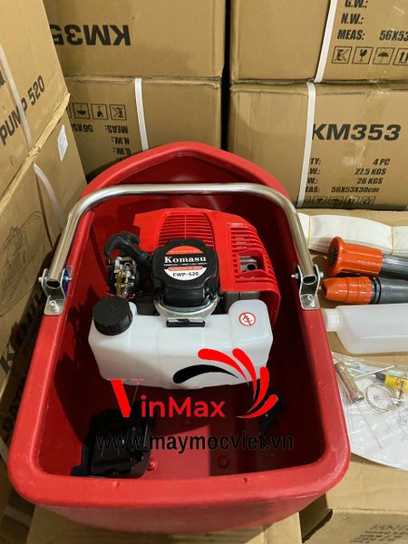 Máy bơm xuồng, máy bơm thả nổi chạy xăng 2 kỳ KOMASU FWP520
