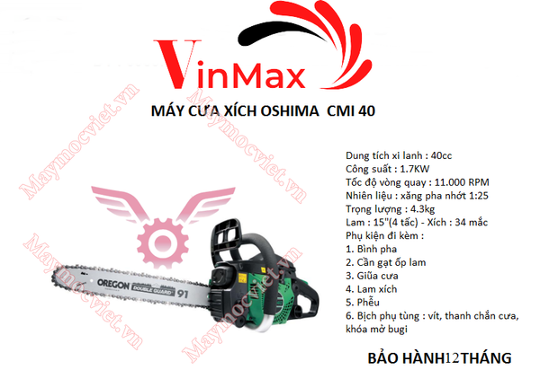Cưa xích Oshima CMI 40